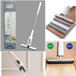 Automatic Self-Wringing Roller Squeeze Mop - Hands-Free Water Squeezing Floor Mop, High Absorbent PVA Sponge Mop Head, Hardwood, Tile, Laminate Floor Cleaner