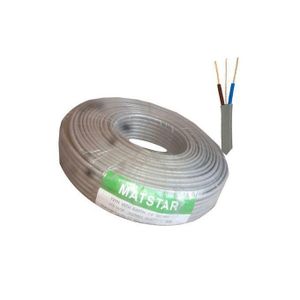 1.5mm 90m Twin Flat Electrical Cable - Grey, 300-500V