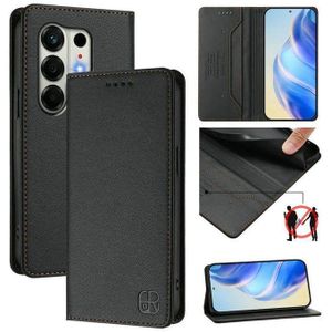 Caseme Leather Wallet Case Compatible with Tecno Camon 50 Pro 5G, Magnetic Shockproof Flip Cover with Card Holders, Photo Frame and Kickstand(Black)