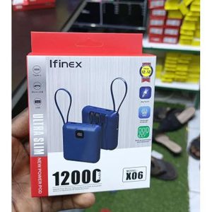 Ifinex X06 Ultra Slim Portable Power Bank 12000 mAh