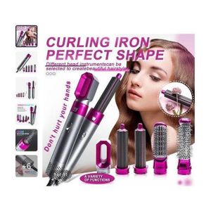 New Five-In-One Automatic Curling Iron Hair Styling Comb Electric Blow Dryer Straight Curly Hairdressing Tool 5-in-1 Multi-Function Hair Styler Fast Heat Professional Salon Use