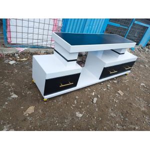 Executive tv stand with marble coating and light 