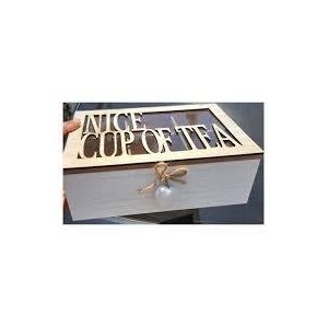 Wooden Tea Bag Holder with Transparent Glass Top Organizer Box for Kitchen Counter Storage Elegant Durable Tea Display Box Keeps Tea Bags Fresh and Accessible