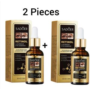 SADOER Nourishing 2 Pieces Retinol Eye Serum Dark Circles,Puffiness Remover Retinol Serum Firming Brightening Anti-wrinkles Serum
