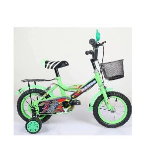Basket Fun & Safe Cartoon Bike 2-4 years Boys and Girls Green Size 12 Inch 2-4 years Old 85–100 cm ) Children Kids Bike Bicycle with Stabilizer & Front Basket