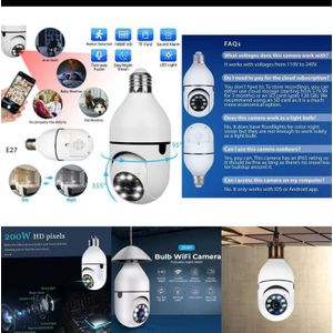360° Rotating Wireless WiFi Nanny Camera Bulb