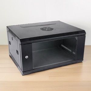 6U Lockable Wall Cabinet, Adjustable Front Rear Profiles & Strong Steel Body, Smooth Metallic Finish