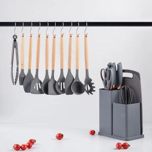 Silicone Kitchen Utensils Set 19Pcs Non-Stick Cookware For Wooden Spatula  Egg Beaters Kitchenware Kitchen Accessories