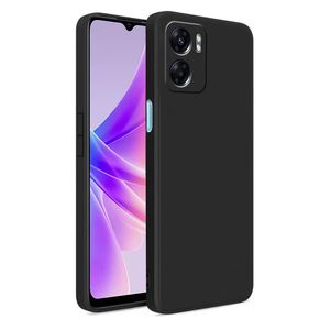 Soft Flexible Silicone Case for OPPO A77, Shockproof Anti-Scratch Slim TPU Protective Back Cover (Black)