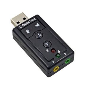 USB External SoundCard Adapter Stereo Audio Virtual 7.1 Ch Headset Speaker Mic For PC Computer Desktop Notebook