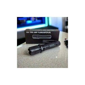 Metallic Torch LED Flashlight 1101 Type Rechargeable Security Self Defence Wish Electric Shock