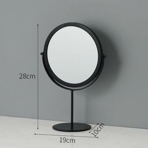 Retro Black Tabletop Makeup Mirror – Elegant Desktop Cosmetic Mirror for Home & Office