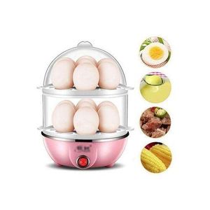 Electric Egg Boiler Egg Poacher Cooker 14 Eggs Capacity Double-Layer Multifunctional Heated Milk,Heated Food