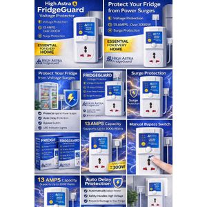 1 FridgeGuard Voltage Protector – 13 Amps Surge Protection for Refrigerator (3000W