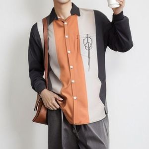 Mens Long Sleeve Casual Button-Down Vintage Floral Polo Business Official Shirts