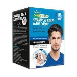 Nisha  Quick Color Shampoo Based Brown Hair Color For Men & women (Pack of 8)