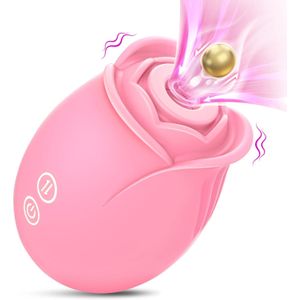 Rose Vibrator Sucking & Vibrating Nipples Clitoris Massager Regular Rose Sex Toy 