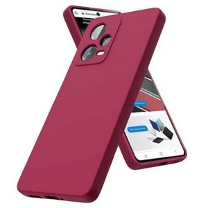Soft Flexible Silicone Case for Xiaomi Redmi Note 12 Pro 4G, Shockproof Anti-Scratch Slim TPU Protective Back Cover (Maroon)