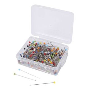 100Pcs Sewing Pins for Fabric, Straight Pins with Colored Ball Glass Heads  Knitting Pin Straight Quilting Pins for Fabric DIY Sewing(Black)