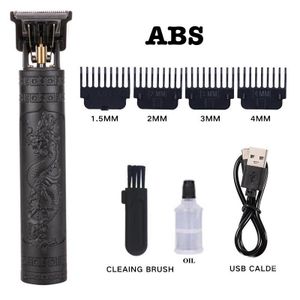 Vintage T9 Powerful Professional Black Dragon Hair Trimmers Clippers Cordless ELECTRIC USB Rechargeable Hair Clipper Beard Trimmer for Men and Women. T9 Portable USB Dragon Rechargeable Plastic Body Hair Clipper and Shaver