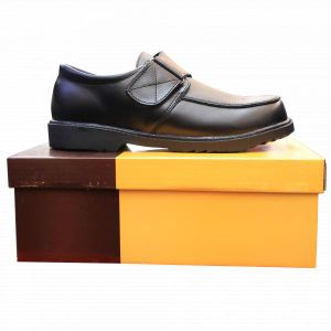 Bright Size (31-36)  Black Lace-Up  Non-Slip Sole  Durable Leather