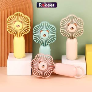 Handheld Rechargeable Mini Fan – Wavy Head Design (3 Speed + LED Light)