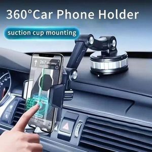 360 degrees Rotatable Car Phone Holder - Universal suction (dashboard, windscreen, desk) - Shockproof - Big in GPS Support system