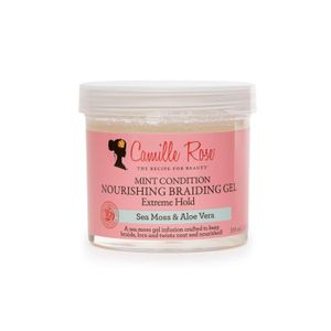 Camille Rose Mint Condition Braid Gel, with Aloe and Sea Moss, for Moisture, Shine, and Curly to Coily Hair Types,