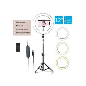 12inches CLASSIC Selfie Ring Light Circle Fill Light Dimmable Round Lamp with stand