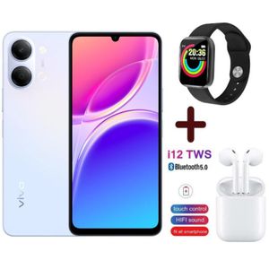 Vivo Y05, 6.74", (4GB Upto 8GB) RAM + 64GB ROM Storage, 6500mAh, (Dual Sim), 8MP, (1 YEAR WARRANTY) - BLUE + FREE GIFTS