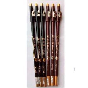 6 Pcs Eye Pencil/ Lip Liner No 1 Black + No 40 Dark Brown