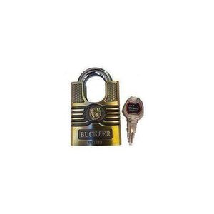 Top Security Buckler Fortified Hardened Padlock - Antic Gold With 4 Spare Keys