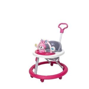 Mom Easy  All in 1 Adjustable Baby Walker with Music, Toys and Push Handle-multicolor