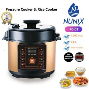 Nunix  PC03 6L Electric Pressure Cooker & Rice Cooker