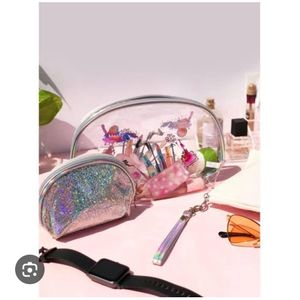 2 in 1 Love glitters makeup pouch