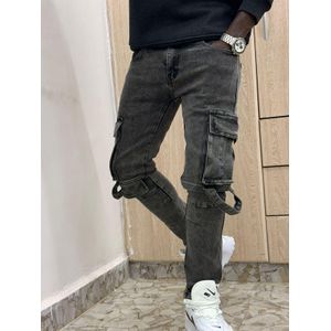 Grey cargo men denim