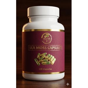 Willynur Spices SEA MOSS CAPSULES 60 or 120 capsules:Nourish your body and boost immunity with Sea Moss Capsules, an ocean superfood rich in 92 essential minerals for enhanced thyroid function, improved digestion, and vibrant skin
