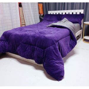 Fleece velvet duvet set, purple velvet duvet 