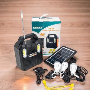 DAT AT-9028B Home Solar Lighting System Kit Solar Charging USB Charging LED Bulb Lighting