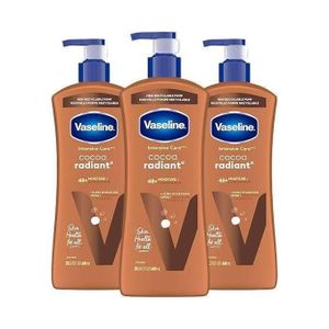 Vaseline Intensive Care Cocoa Radiant Body Lotion 48 Hour Moisture Oil Infused Serum for Visible Glow 725ml - Jumbo Size Cocoa Butter Lotion Kenya