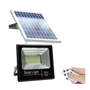 High-Intensity 100W LED Solar Flood Light For Outdoor Security