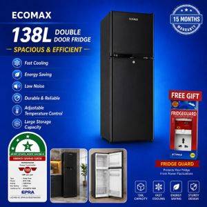 Ecomax 138L Double Door Fridge