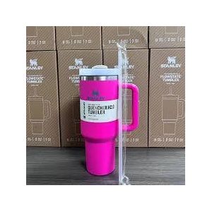 Large Stainless Steel Insulated Travel Tumbler With Handle & Straw Lid – 1.18L