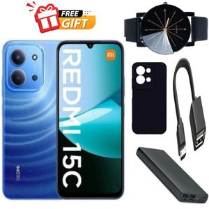 XIAOMI 15C By Xiaomi, 4G, 6.9", UpTo 8GB RAM + 128GB, 6000mAh, Moonlight (25 Months Warranty)-Blue+Free Webwatch+cover+otg+Powerbank
