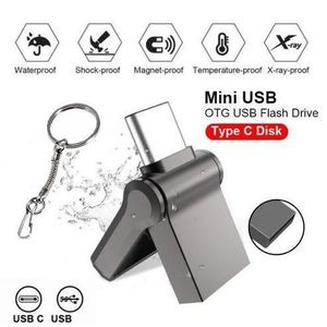 Metal OTG Key Chain Style Usb Flash Drive Type-c 64GB 512GB Memory Stick TB Large capacity Mini Pen Drive 2.0 3.0