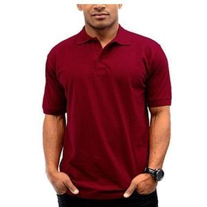 Short Sleeve Polo Shirt - Wine Red