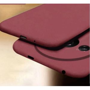 Silicone Phone Cover for Xiaomi Redmi A3x - Maroon, anti-fingerprint, anti-scratch, durable silicone case