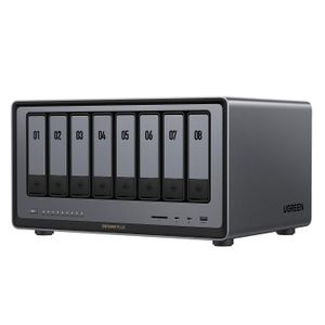 Ugreen CM755 DXP8800 Plus 8-Bay High performance desktop NAS, Intel i5 1235u 10-Core CPU (Diskless) 8GB DDR5 RAM, Bulit-in 128G SSD for System, 2x10GbE, 2x M.2 NVMe Slots, 8K HDMI, 2x TBT4, Network Attached Storage (Diskless)