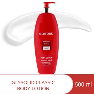 Glysolid Glycerin Skin and Body Lotion Classic Intensive Care for Dry and Normal-Thick, Smooth, and Silky-for Hands, Feet and Body-500ml.