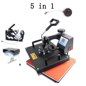 Combo 5 in 1 Flatbed Heat Press Machine T-shirt Printing